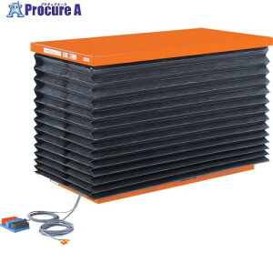 TRUSCO テーブルリフト1000kg 油圧式 750X1350X155〜1015 蛇腹付 昇降速度(秒)47/39(50Hz/60Hz) HDL-100-0713J-B 1台 ■▼684-2237