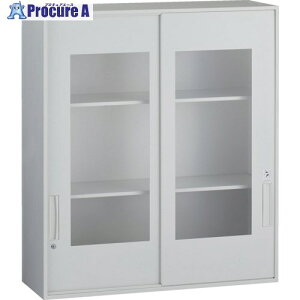 TRUSCO FS型工場用保管庫 アクリル戸引違い 上置き用 W900XD310XH1030mm 棚板2枚付 FSG-10A 1台 ■▼258-1210