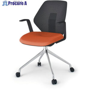 ITOKI �L���A�`�F�A 4�{�r �������b�V���o�b�N �I�t �E���^���o�փL���X�^�[�t �r�A���~�~���[ �{�̃u���b�N �z�n�A���o�[�I�����W KG-985PVM1ZTD3 1�r ����687-7493 �y�����s�x���ρz