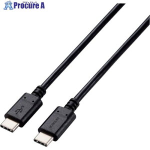 ELECOM USB2.0�P�[�u�� C-C�^�C�v �F�ؕi 5A�o�� 100W �R���p�N�g�R�l�N�^ 2.0m �u���b�N U2C-CC5PC20NBK 1�{ ����422-6132