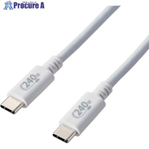 ELECOM USB2.0P[u C-C^Cv Fؕi USB PDΉ 240W 1.0m zCg U2C-CCPE10NWH 1{ 422-6154