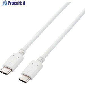 ELECOM USB2.0�P�[�u�� C-C�^�C�v �F�ؕi 5A�o�� 100W �R���p�N�g�R�l�N�^ 2.0m �z���C�g U2C-CC5PC20NWH 1�{ ����422-6198