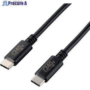 ELECOM USB2.0P[u C-C^Cv Fؕi USB PDΉ 240W 1.0m ubN U2C-CCPE10NBK 1{ 422-7747