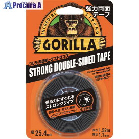 KURE 強力両面テープ ゴリラ両面テープ ストロング 25.4mm×1.52m×厚さ1.1mm NO1779 1巻 ▼198-8252【代引決済不可】