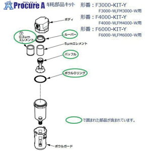 CKD F4000�AFM4000�AFW4000�V���[�Y�p ���Օ��i�L�b�g F4000-KIT-Y 1�� ����688-5050�y������ϕs�z�y�����s�x���ρz