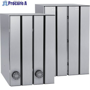 DAIKEN 集合郵便受 ポステック 前入れ後出し 大型・縦型・静音ダイヤル錠・屋内仕様・2戸分 シルバー CSP231T2D 1台 ■▼423-6907【代引決済不可】【送料都度見積】