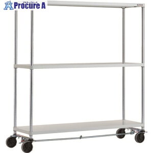 TRUSCO スチールラック フェニックスラック 1500X450 3段 U車輪4輪S付 W色 抗菌粉体塗装 PER-5543-U125-B4-W 1台 ■▼183-2689