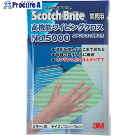 3M 高機能ワイピングクロス NO.5000 緑 320X360mm WC5000 GRE 32 1枚 ▼375-0914