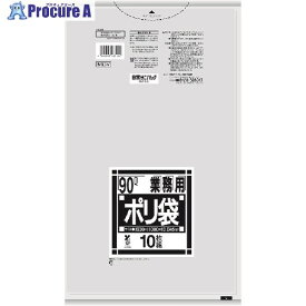 サニパック バイオマスプラ10％配合ゴミ袋90L透明0.045mm N93V 1冊 ▼199-0196