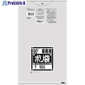 サニパック バイオマスプラ10％配合ゴミ袋90L透明0.05mm L93V 1冊 ▼199-0200