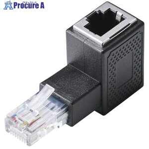 ELECOM RJ45���p�R�l�N�^ Cat5e�Ή� L�� ����� UTP �u���b�N LD-RJ45U5ELUBK 1�� ����704-7984