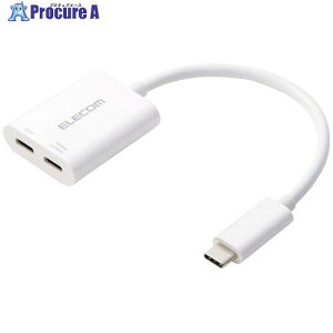 ELECOM Type-CfϊA_v^ TypeC-TypeC×2 4K60Hz 10Gbps zCg AD-C2CPD100WH 1 704-8000