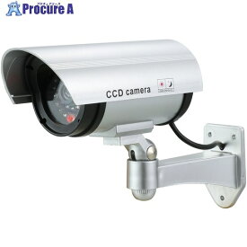 ArTeC 防犯ダミーカメラ 赤色LED点滅タイプ ステッカー付 36596 1式 ■▼709-5513 【送料都度見積】
