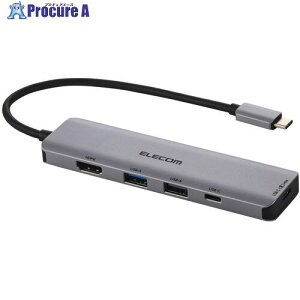 ELECOM Type-C�h�b�L���O�X�e�[�V���� USB PD(140W)�Ή� �V���o�[ DST-050BP1SV 1�� ����704-7287