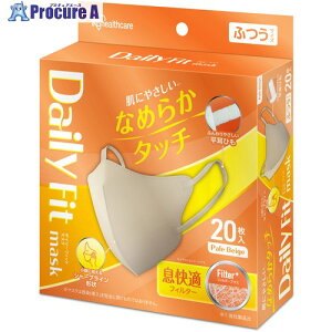 IRIS �}�X�N 206994 DAILY FIT MASK �Ȃ߂炩�^�b�` ���̂ӂ��T�C�Y 20���� �y�[���x�[�W�� RN-DH20SXQ 1�� ����716-7978 �y�����s�x���ρz