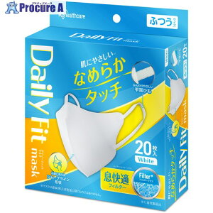IRIS �}�X�N 206993 DAILY FIT MASK �Ȃ߂炩�^�b�` ���̂ӂ��T�C�Y 20���� �z���C�g RN-DH20SW 1�� ����716-7980 �y�����s�x���ρz