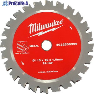 milwaukee 12mm - 34mm|ǃJb^[pn(115mm x 12mm x 24T) 4932500399 1 707-9000