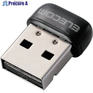 ELECOM 433Mbps USB���������^LAN�A�_�v�^�[ �u���b�N WDC-433SU2M2BK 1�� ��424-8182