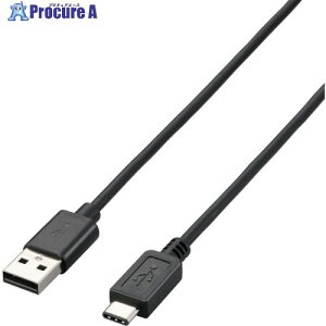 ELECOM USB2.0�P�[�u�� A-�^�C�vC �m�[�}�� 0.5m �u���b�N U2C-AC05BK 1�{ ��828-8924