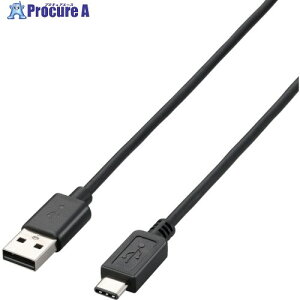ELECOM USB2.0�P�[�u�� A-�^�C�vC �m�[�}�� 1m �u���b�N U2C-AC10BK 1�{ ��828-8925