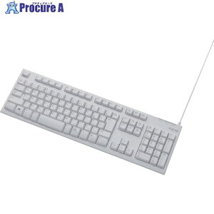ELECOM USB/PS2�ڑ� �X�^���_�[�h�L�[�{�[�h �z���C�g TK-FCM064WH/RS 1�� ��864-4026