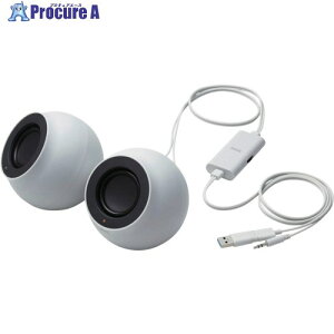 ELECOM PCp2.0chXs[J[ Stina 4.4W USBڑ a3.5mm zCg SP-P10CUWH 1 699-3768