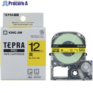 KING JIM �y�����z�u�e�v���vPRO�e�[�v 12mm �����x��/������ ����8m SC12Y 1�� ��005-1659