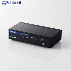 ELECOM Giga�Ή��X�C�b�`���OHub 5�|�[�g ����➑� ���Εt �d���������f�� �u���b�N EHC-G05MN4-HJB 1�� ����699-4451