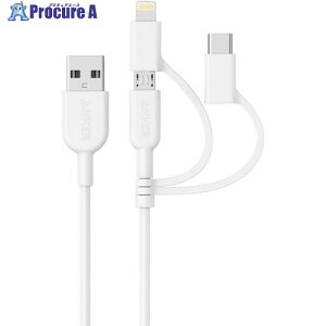 Anker PowerLine II 3-in-1 �P�[�u�� 0.9m A8436022 150�{ ����635-6517 �y�����s�x���ρz