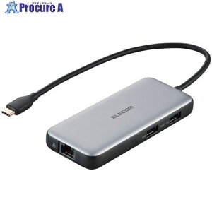 ELECOM Type-C �h�b�L���O�X�e�[�V���� USB PD�Ή� 4K 60Hz�{2.5Gbps�Ή� DST-C27SV 1�� ����666-2998