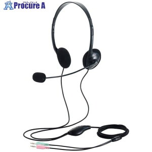 ELECOM �L���w�b�h�Z�b�g �����I�[�o�[�w�b�h ���^ 3�� 1.8m �u���b�N HS-HP14SBK 1�� ����684-9248