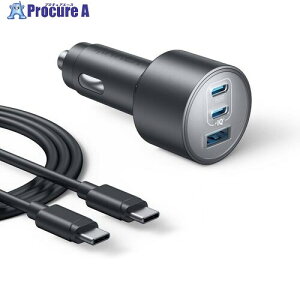 Anker J[`[W[ Nano Car Charger (167.5WC 3 Ports) with USB-C  USB-C P[u B27375A1 80 690-5280 ysxρz