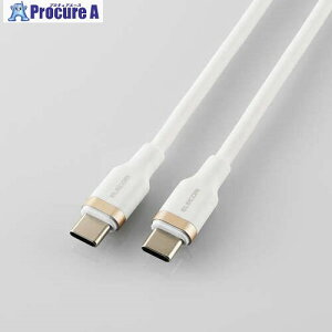 ELECOM USB�P�[�u�� USB Type-C to C�P�[�u�� USB PD�Ή� 100W�Ή� �Ȃ߂炩 2.0m �z���C�g MPA-CC5PSSA20WH 1�{ ����690-6406
