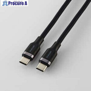 ELECOM USB�P�[�u�� USB Type-C to C�P�[�u�� USB PD�Ή� 100W�Ή� �Ȃ߂炩 2.0m �u���b�N MPA-CC5PSSA20BK 1�{ ����690-7935