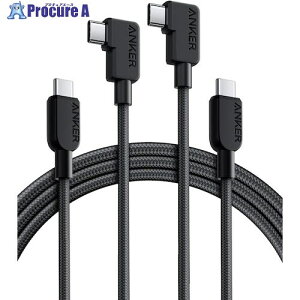 Anker USB�P�[�u�� USB-C �� USB-C �P�[�u�� (L���A 240W�A ���ϋv�i�C����) 1.8m 2�{�Z�b�g B81L6011 80�{ ����635-6577 �y�����s�x���ρz