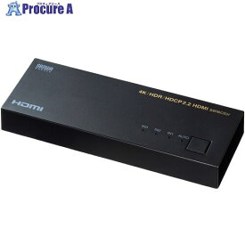 SANWA AVセレクター 4K・HDR・HDCP2.2対応HDMI切替器(3入力・1出力) SW-HDR31LN 1個 ■▼705-4867 ※個人宅様送り不可