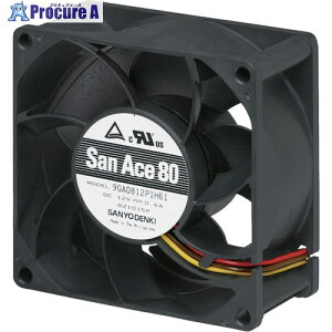 SanAce �����d�̓t�@��(80×38 DC12V PWM�E�p���X�Z���T�t��) 9GA0812P1H61 1�� ����148-8416 �y�����s�x���ρz