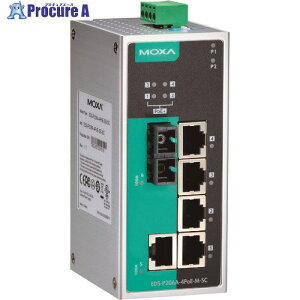 MOXA 6|[g(RJ45 PoE×4ARJ45×1A}`[hSCRlN^×1) A}l[Wh C[TlbgXCb` Chxf EDS-P206A-4POE-M-SC-T 1 168-5443 ysxρz