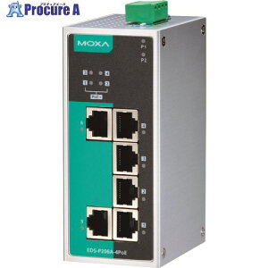 MOXA 6|[g(RJ45 PoE×4ARJ45×2) A}l[Wh C[TlbgXCb` EDS-P206A-4POE 1 168-8292