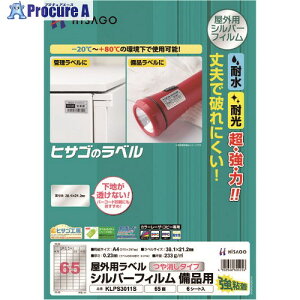 HISAGO ���O�p���x�� �V���o�[�t�B�������i�p A4 65�� KLPS3011S 1�p�b�N ��214-7216