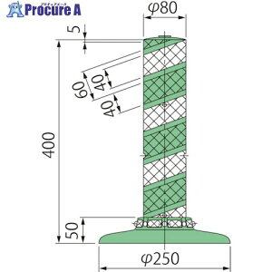 �O���[���N���X �|�X�g�R�[���S�ʔ���LATR-40-250-M 6300029559 1�{ ����410-5590 ���l��l����s��
