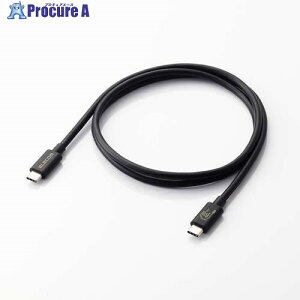 ELECOM USB4�P�[�u�� C-C�^�C�v �F�ؕi USB PD�Ή� 60W 80Gbps 1.0m �u���b�N USB4-V2CC10NBK 1�{ ����698-0674