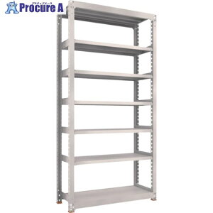 TRUSCO スチールラック M5型中量棚 1500X921XH1200 7段 単体 免震樹脂ベース付 ネオグレー ネオグレー M5-4597SFC 1S ▼693-0409