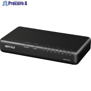 BUFFALO Giga8�|�[�g �X�C�b�`���O�n�u �d���O�t�� �v���X�`�b�N➑� �}�O�l�b�g�Ȃ� �u���b�N LSW7-GT-8EPL/BK 1�� ����712-7682 �y�����s�x���ρz