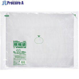 ジャパックス LD規格袋 No.18 100枚 透明 厚み0.025mm KS18 15冊 ■▼457-6235 【送料都度見積】