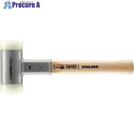 HALDER SUPERCRAFTハンマー ヒッコリー製ハンドル付ナイロン(白) 頭径60mm、全長360mm 3366.060 1本 ▼481-8261