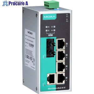 MOXA 6�|�[�g(RJ45 PoE×4�ARJ45×1�A�}���`���[�hST�R�l�N�^×1) �A���}�l�[�W�h �C�[�T�l�b�g�X�C�b�` EDS-P206A-4POE-M-ST 1�� ����168-4998 �y�����s�x���ρz