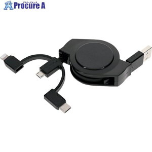 Owltech �y�ʁE�R���p�N�g�ȗ����������3in1�P�[�u�� OWL-CBR2AMLC10-BK 1�{ ��423-8529