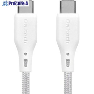 Owltech ���͂ł܂Ƃ܂� PD60W�[�d/�f�[�^�]�� Type-C to Type-C �}�O�l�b�g�P�[�u�� OWL-CBMGCC10-WH 1�� ����683-3110 �y�����s�x���ρz