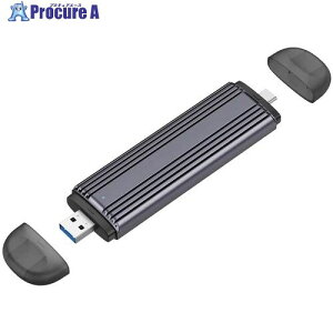 Owltech �ő�]�����x10GBPSUSB Type-A/Type-C �R�l�N�^�[��̌^ M.2 SSD �O�t���P�[�X OWL-ESM2UAC-SI 1�� ����683-3153 �y�����s�x���ρz